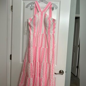 Illy Pulitzer Jenette striped halter maxi dress